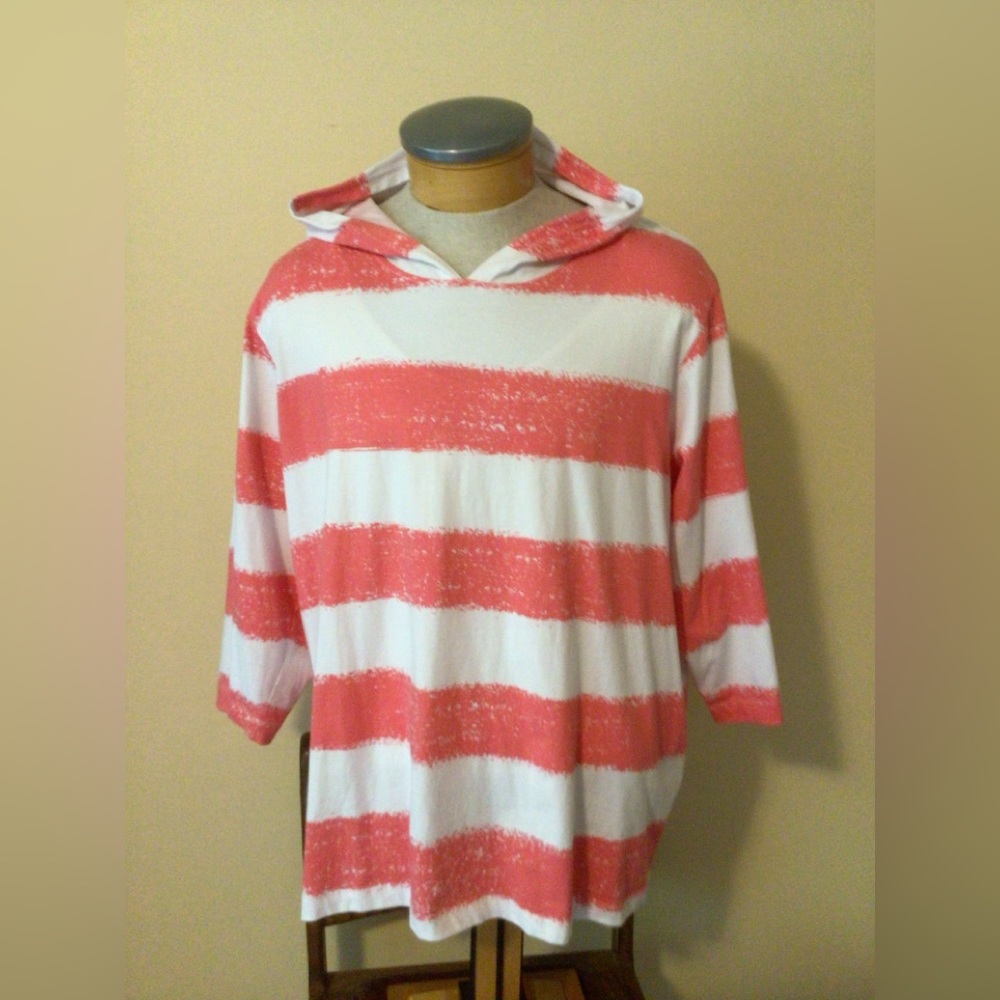 Denim & Co Pull-Over Striped Shirt